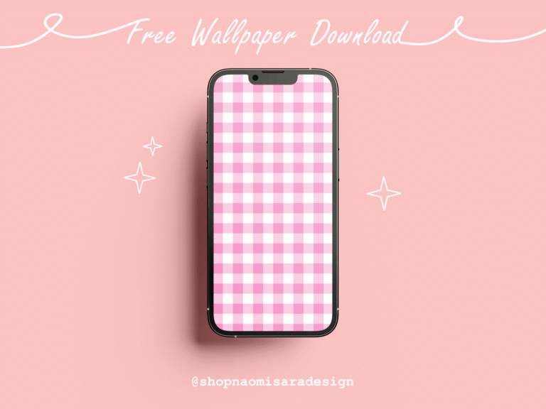 gingham wallpaper pink