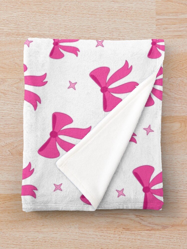 pink bows seamless pattern blanket