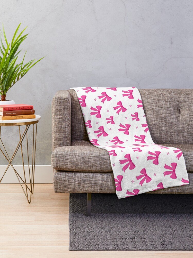 pink bows seamless pattern blanket