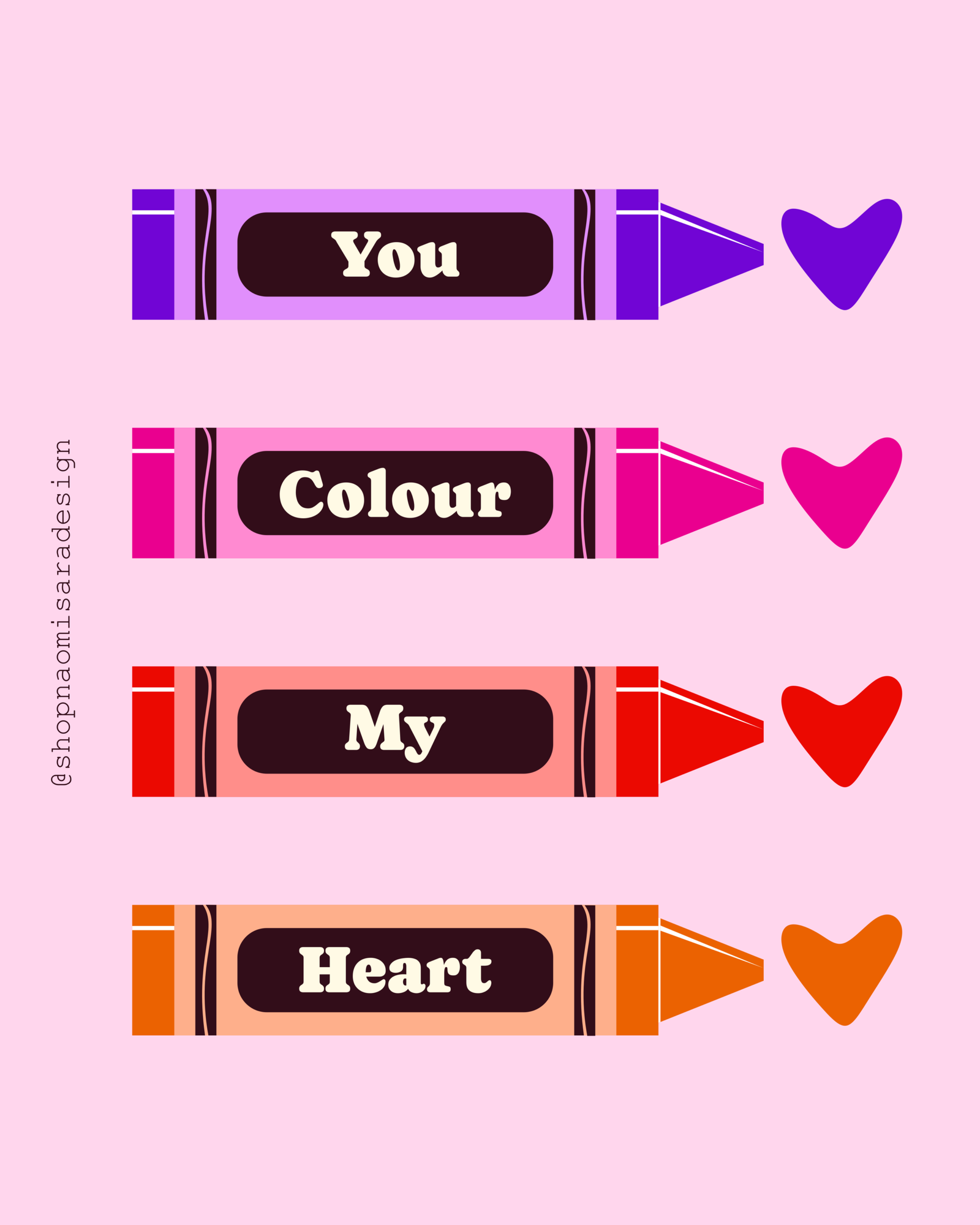 you colour my heart illustration
