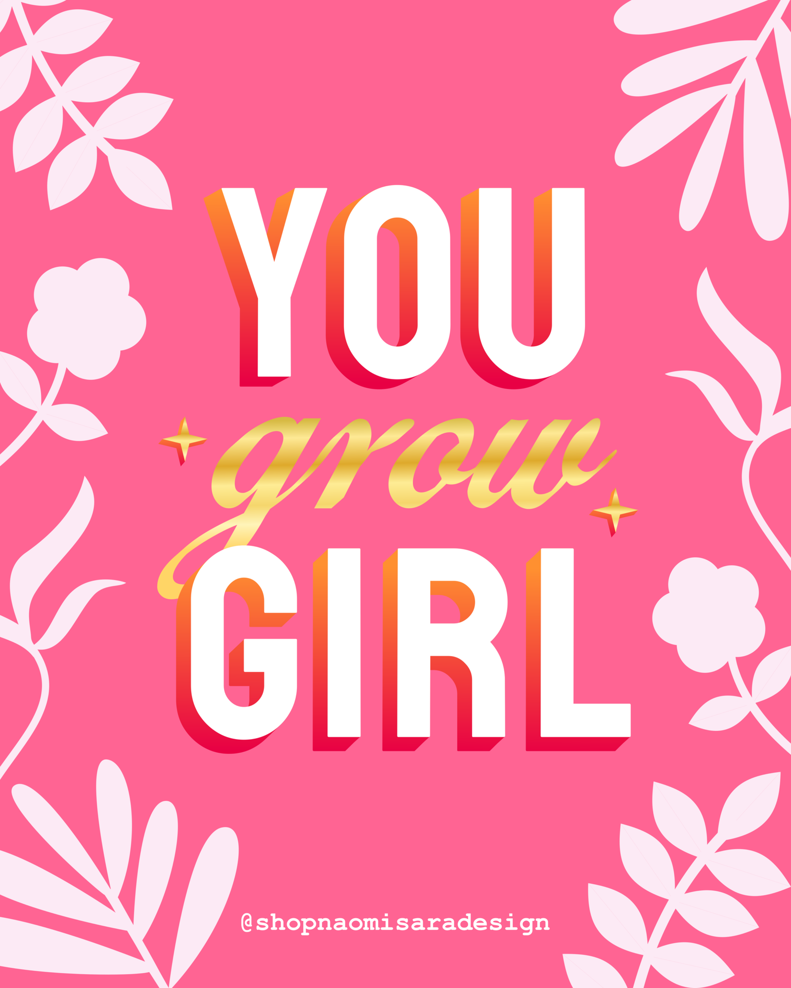 you grow girl illustration