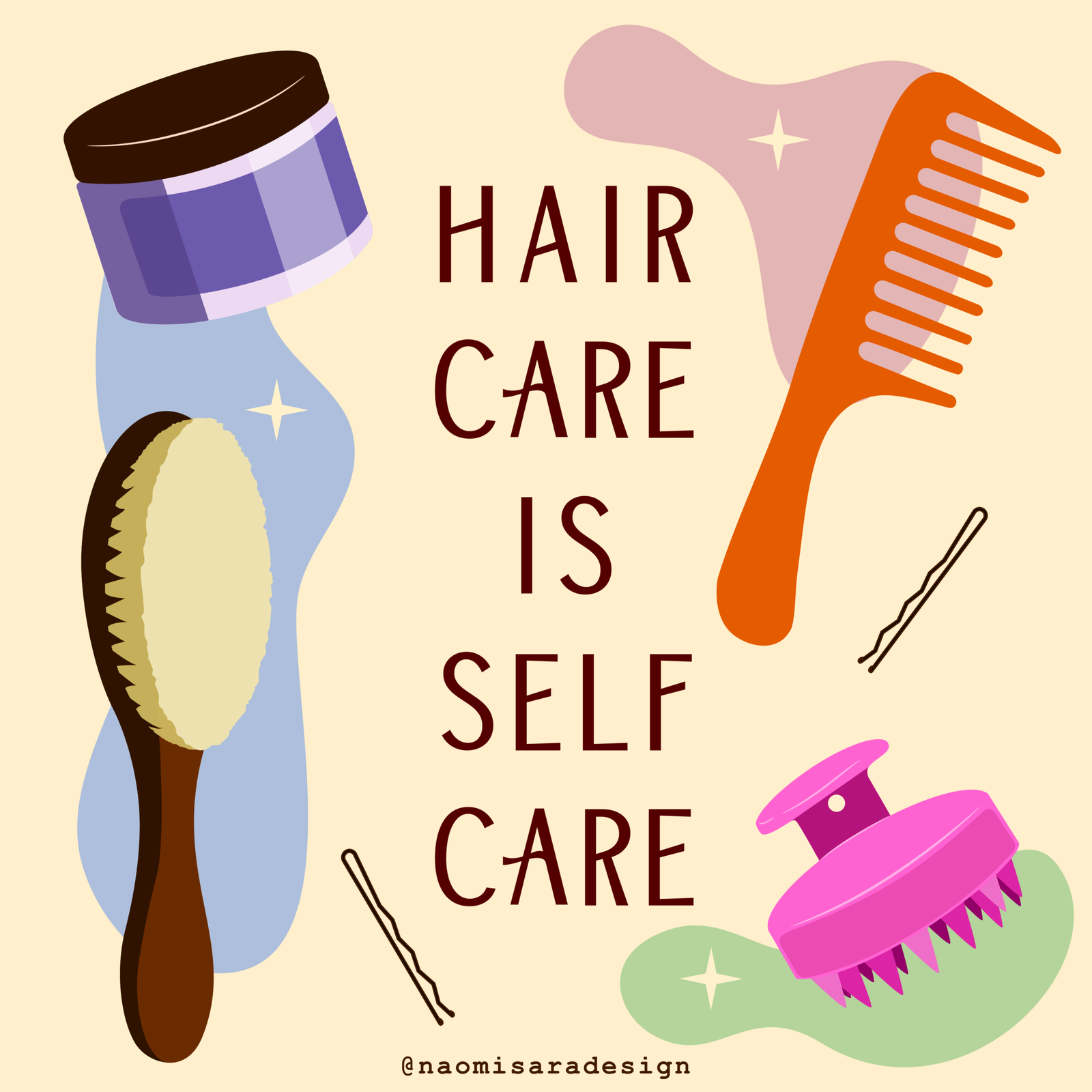 hair care is self care illustration